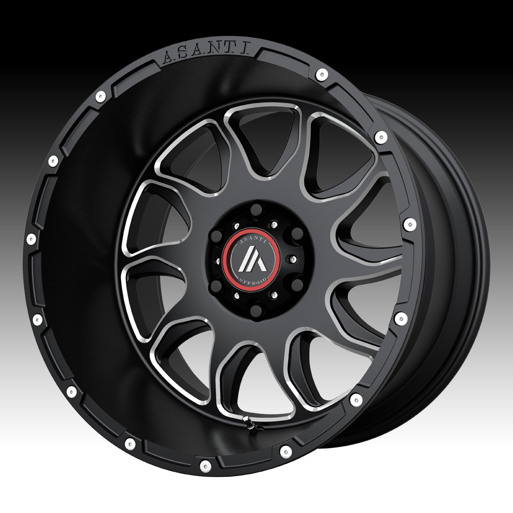 Asanti Off Road AB810 Gloss Black Milled Custom Wheels Rims AB810