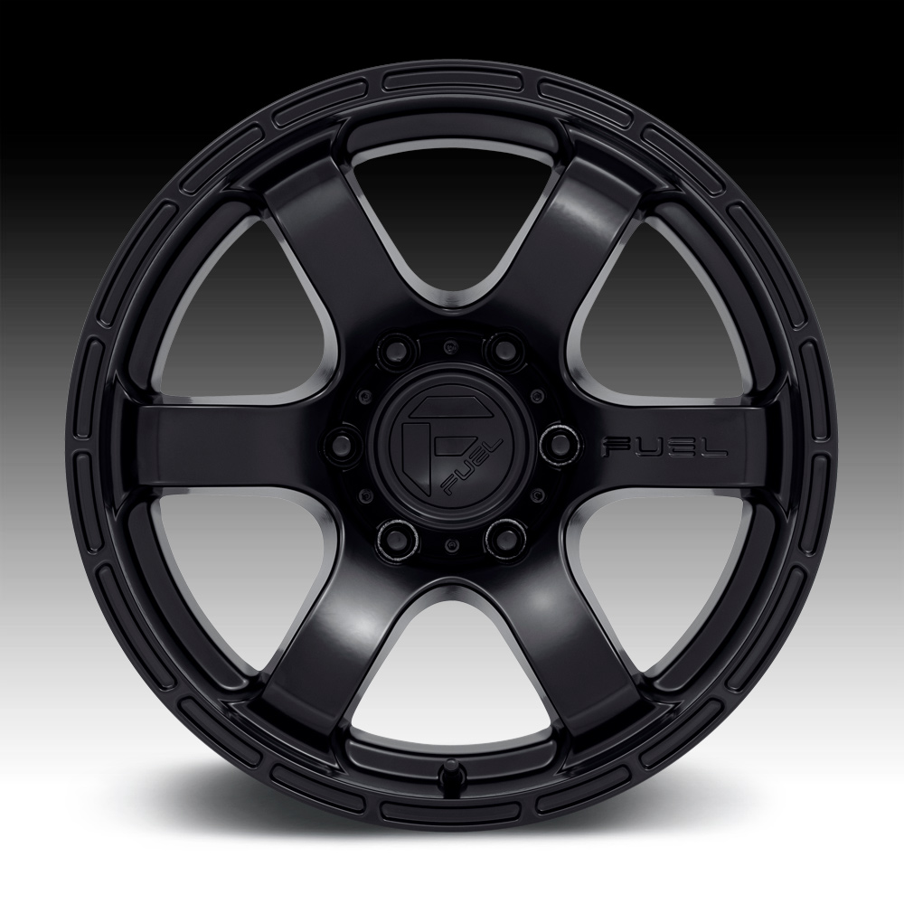 Fuel Rush D Satin Black Custom Truck Wheels Rims D Rush