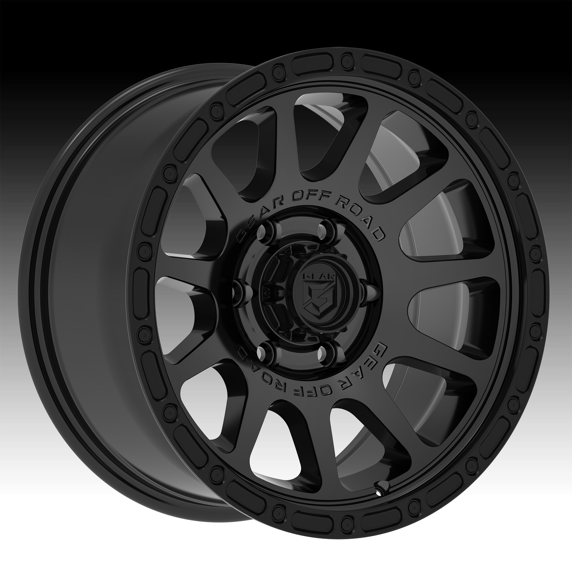 Gear Offroad Sb Proto Call Satin Black Custom Truck Wheels Sb