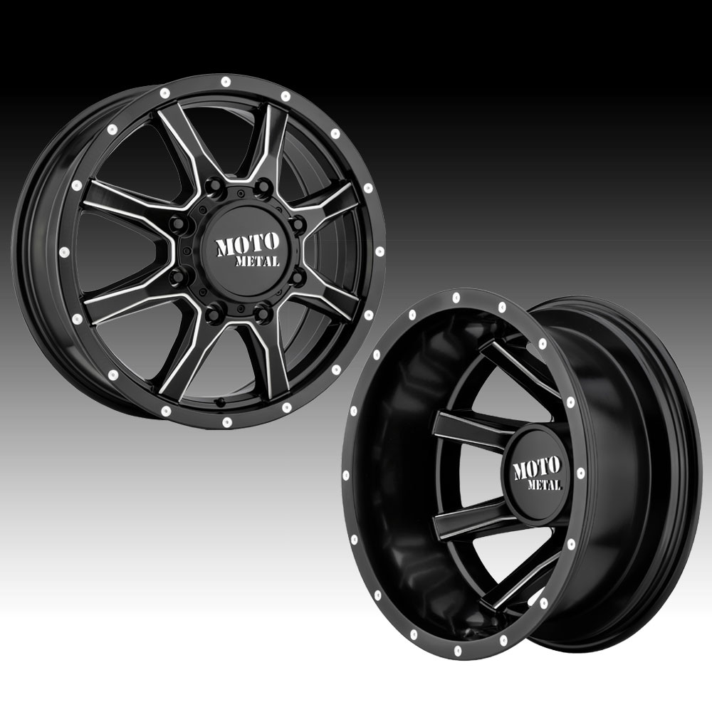 Moto Metal MO995 Dually Satin Black Milled Custom Wheels Rims MO995