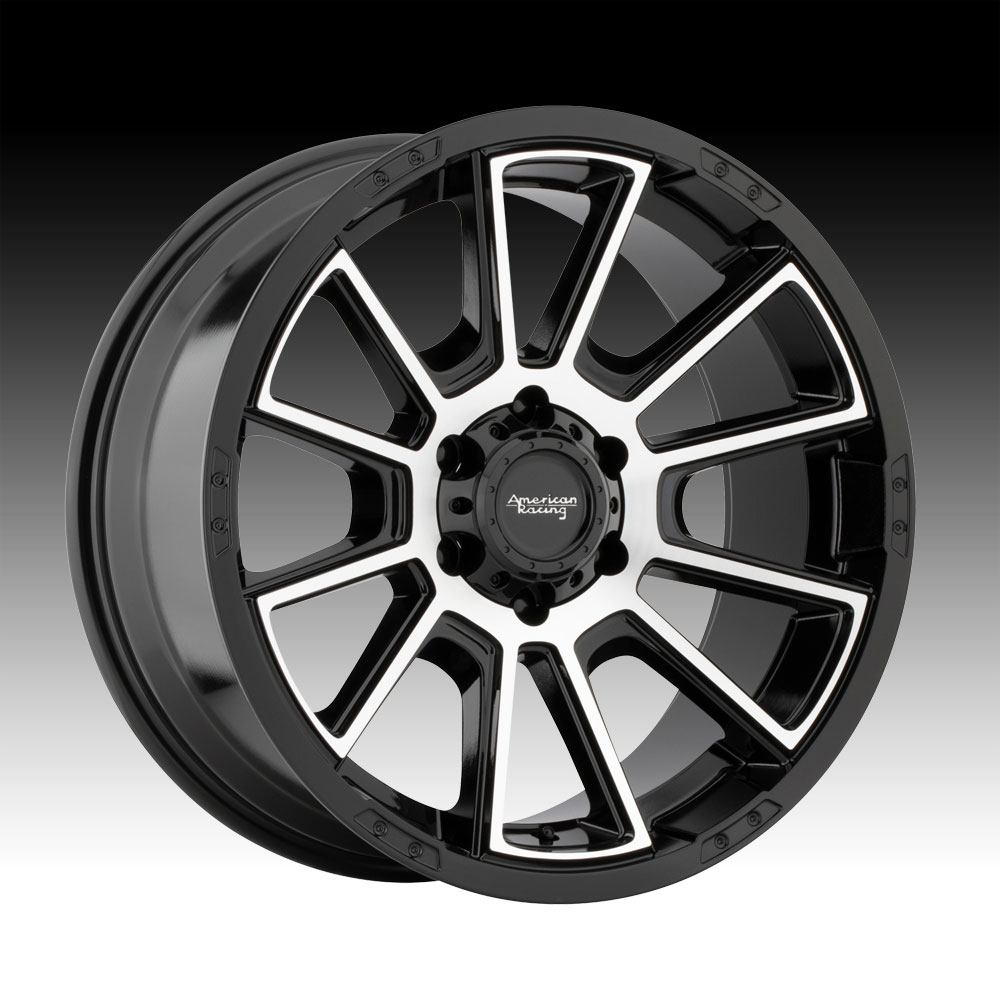 American Racing AR933 Intake Gloss Black Machined Custom Wheels Rims ...