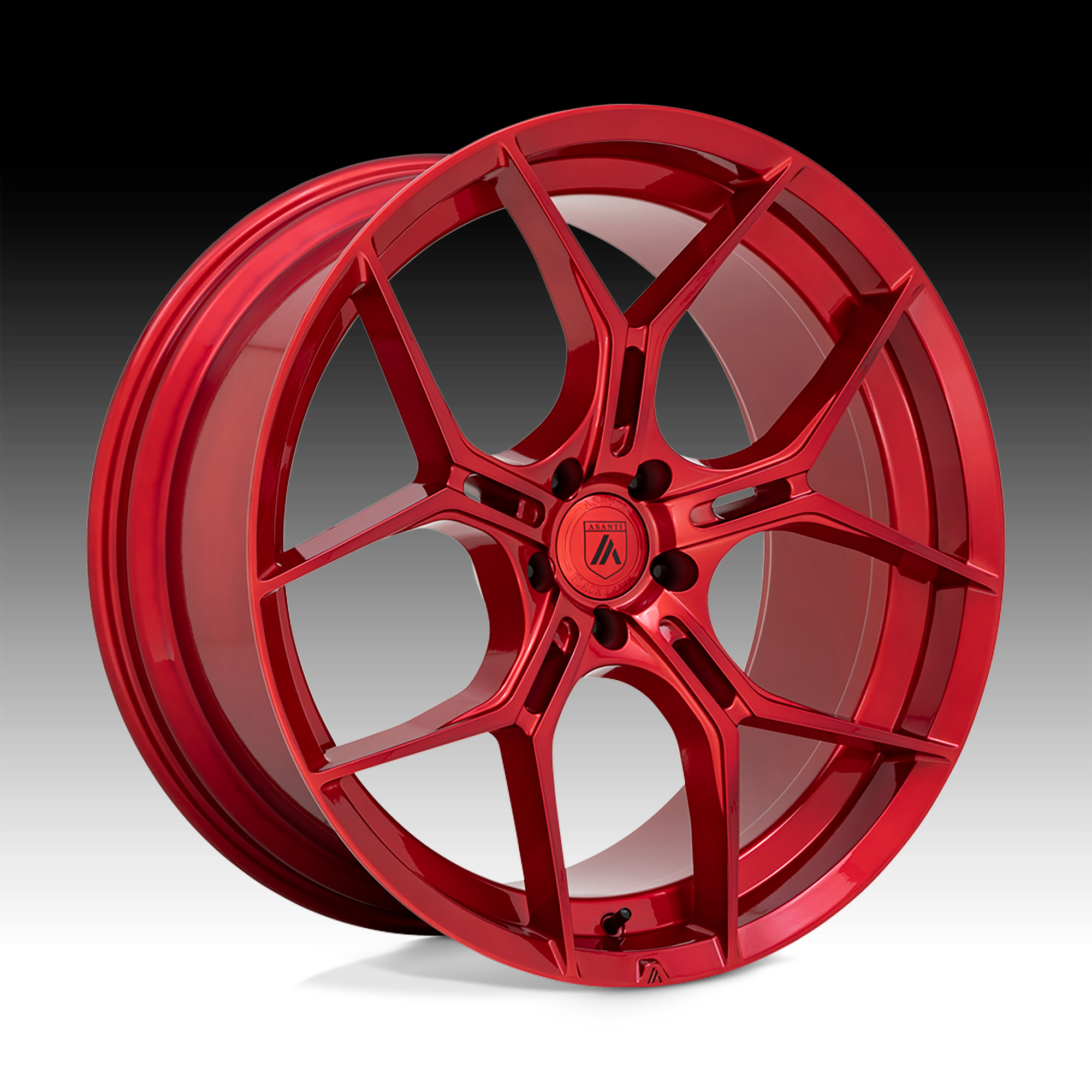 Asanti Black Label ABL37 Monarch Candy Red Custom Wheels - ABL37 ...