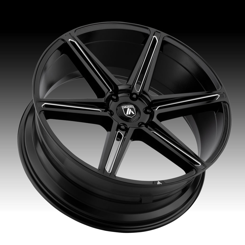 Asanti Black Label Abl 25 Gloss Black Milled Custom Wheels Rims Abl