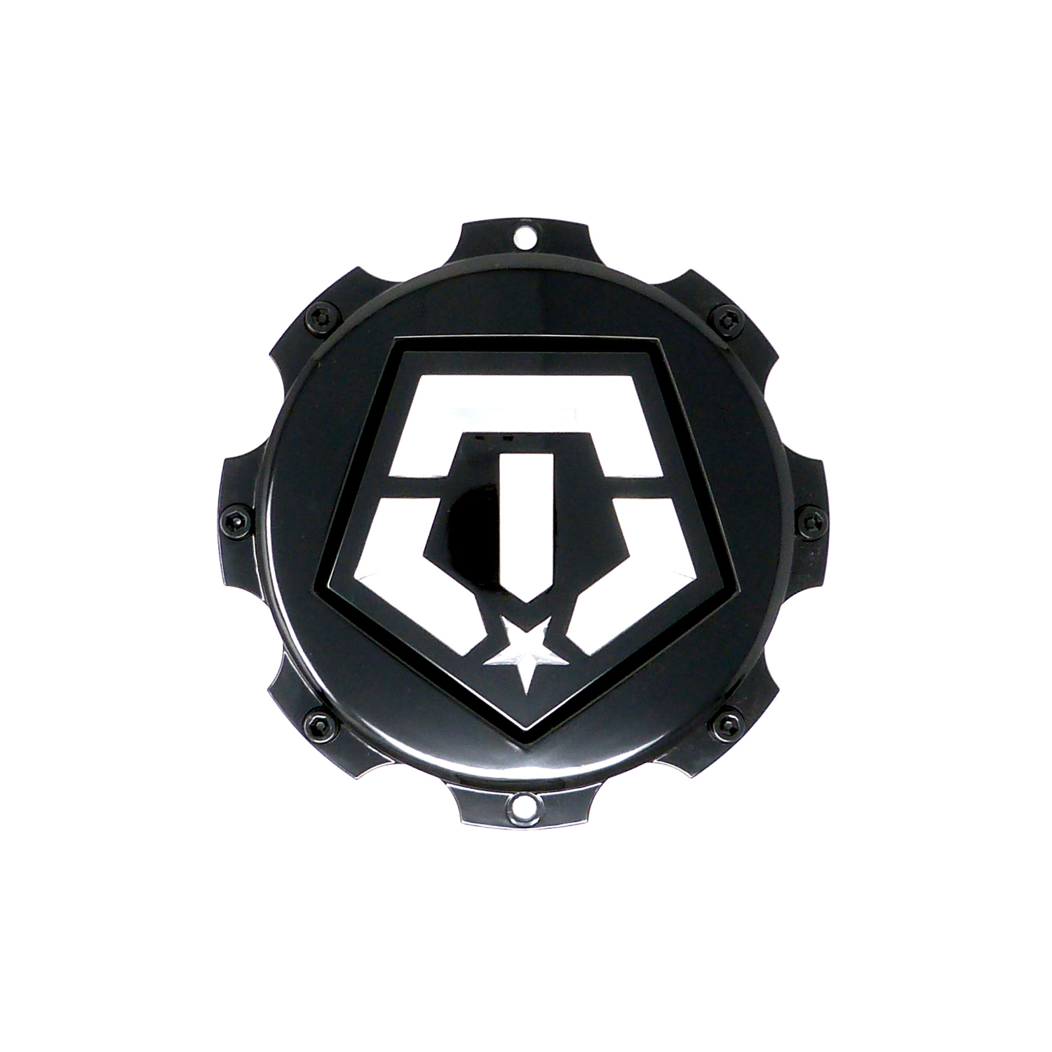 CAP-TDF2-B19 / TIS Gloss Black Bolt On Front Center Cap - CAP-TDF2-B19 ...