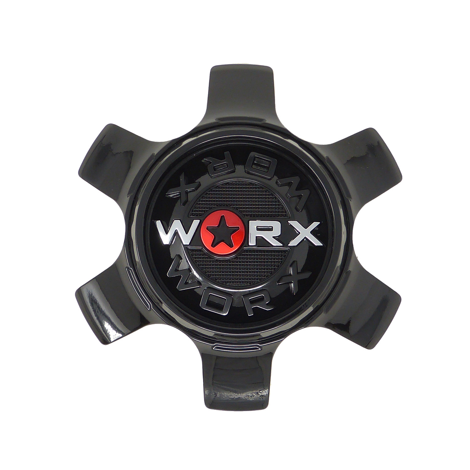 CAP WX 6H BR21 Worx Alloy Gloss Black Snap On Center Cap CAP