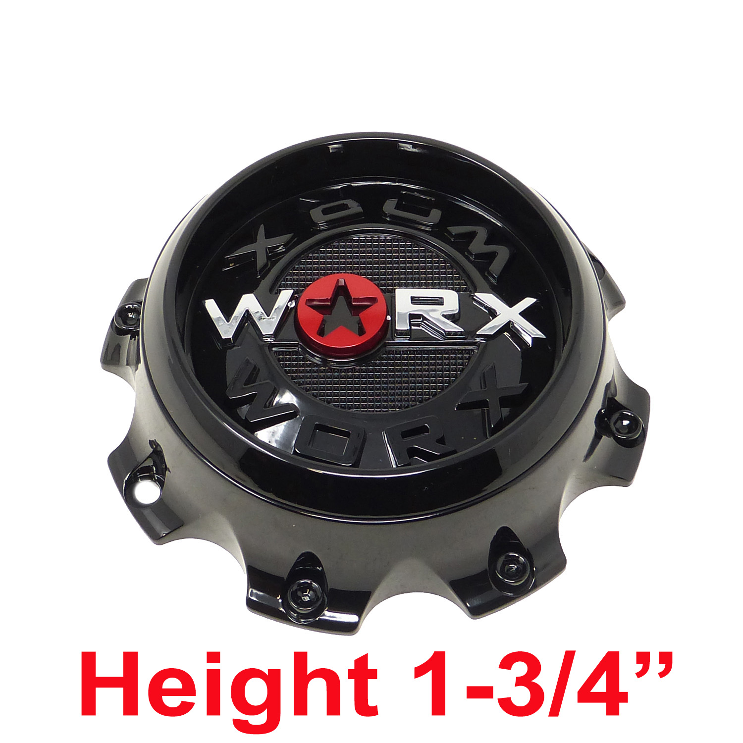 CAP WX 8 BR21 Worx Alloy Gloss Black Bplt On Center Cap CAP WX