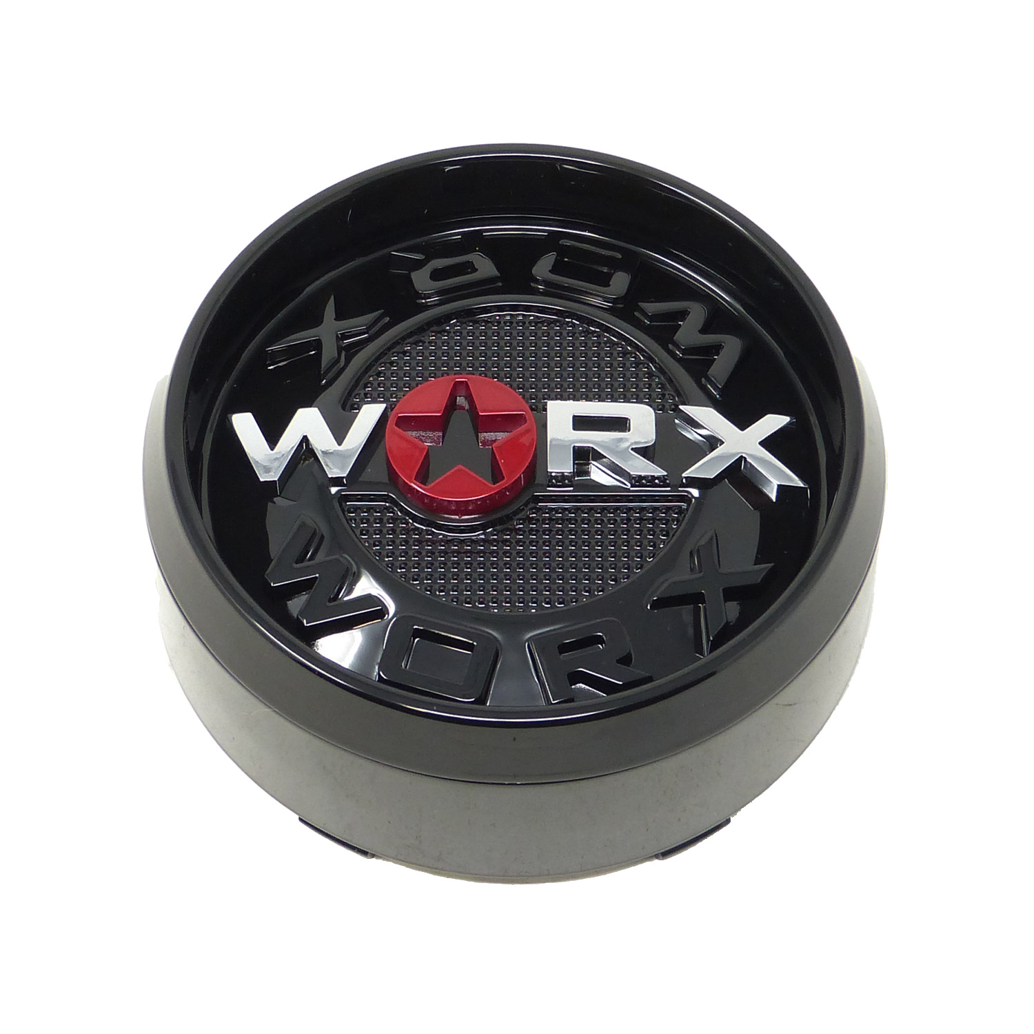 CAP WX8 BR20 Worx Alloy Gloss Black 8 Lug Snap On Center Cap