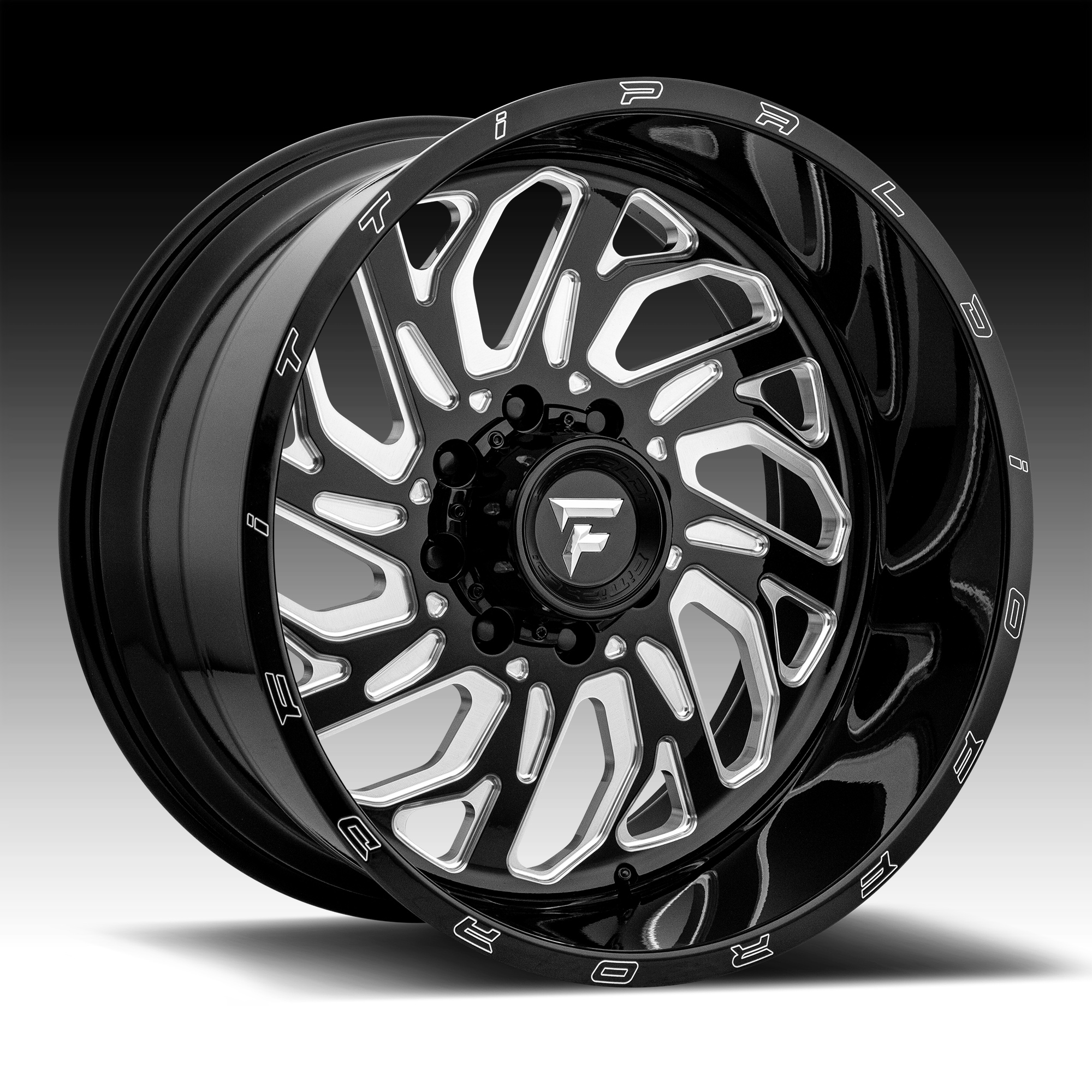 Fittipaldi Offroad Forged FTF17 Gloss Black Milled Custom Wheels Rims ...