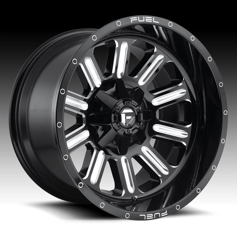 Fuel Hardline D620 Gloss Black Milled Custom Wheels Rims - Fuel - 1PC ...