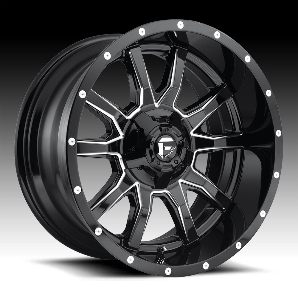 Fuel Vandal D627 Gloss Black Milled Custom Wheels Rims - Fuel - 1PC ...