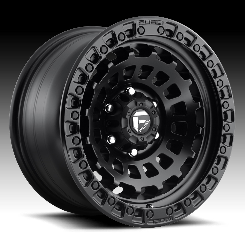 4/Fuel D633 Zephyr Matte Black 17x9 8x6.5 -12mm (D63317908245 ...