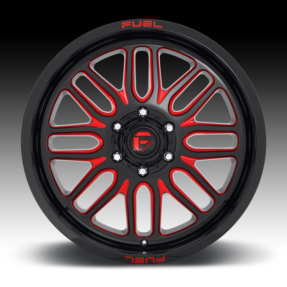 Fuel Ignite D663 Gloss Black Candy Red Custom Wheels Rims D663 Ignite Fuel 1pc Custom Wheels For Trucks Jeeps Suvs And Passenger Cars