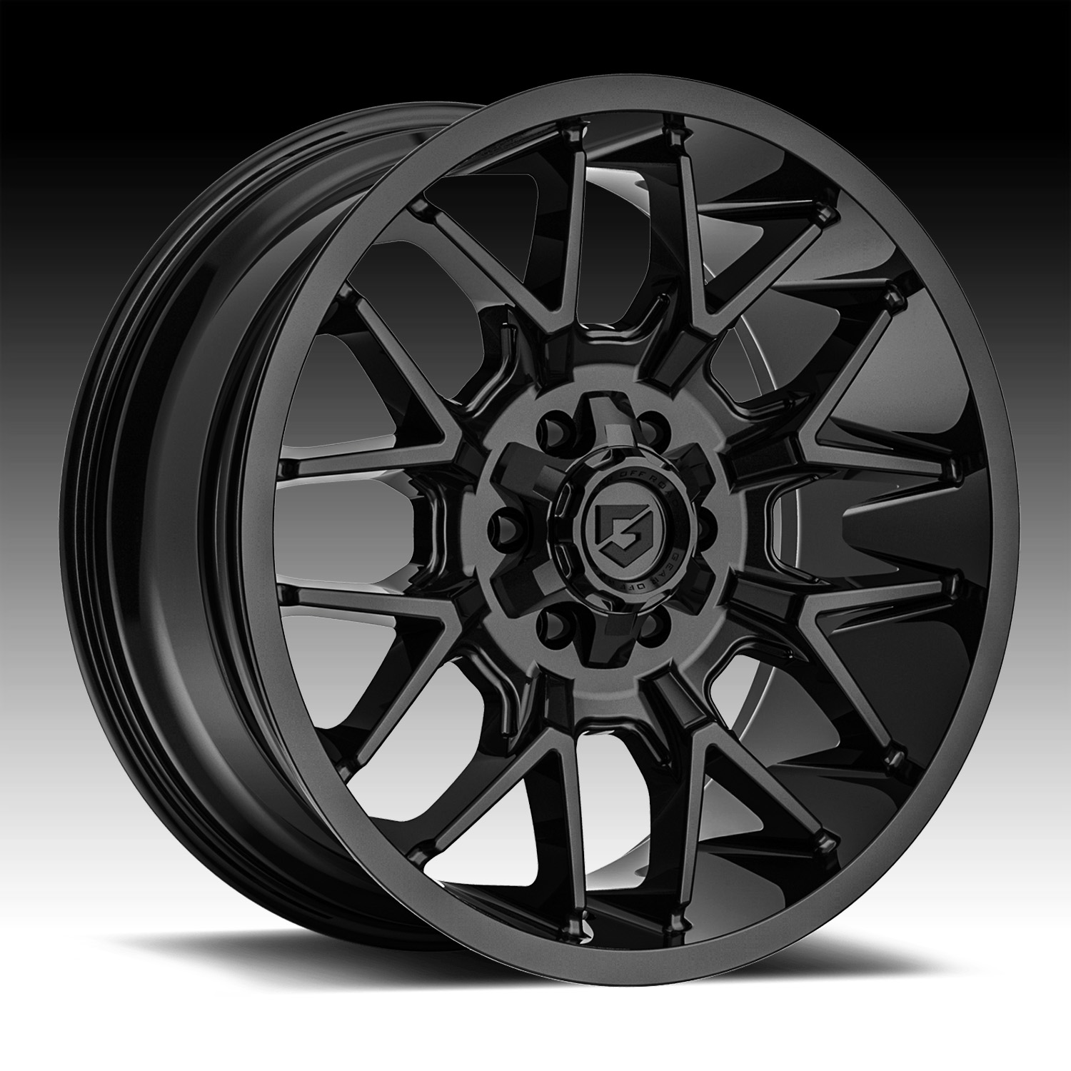 Gear Offroad 768B Primacy Gloss Black Custom Truck Wheels - 768B ...