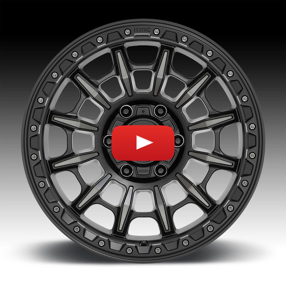 KMC Carnage KM547 Machined Black Gray Tint Custom Wheels Rims - KM547 ...