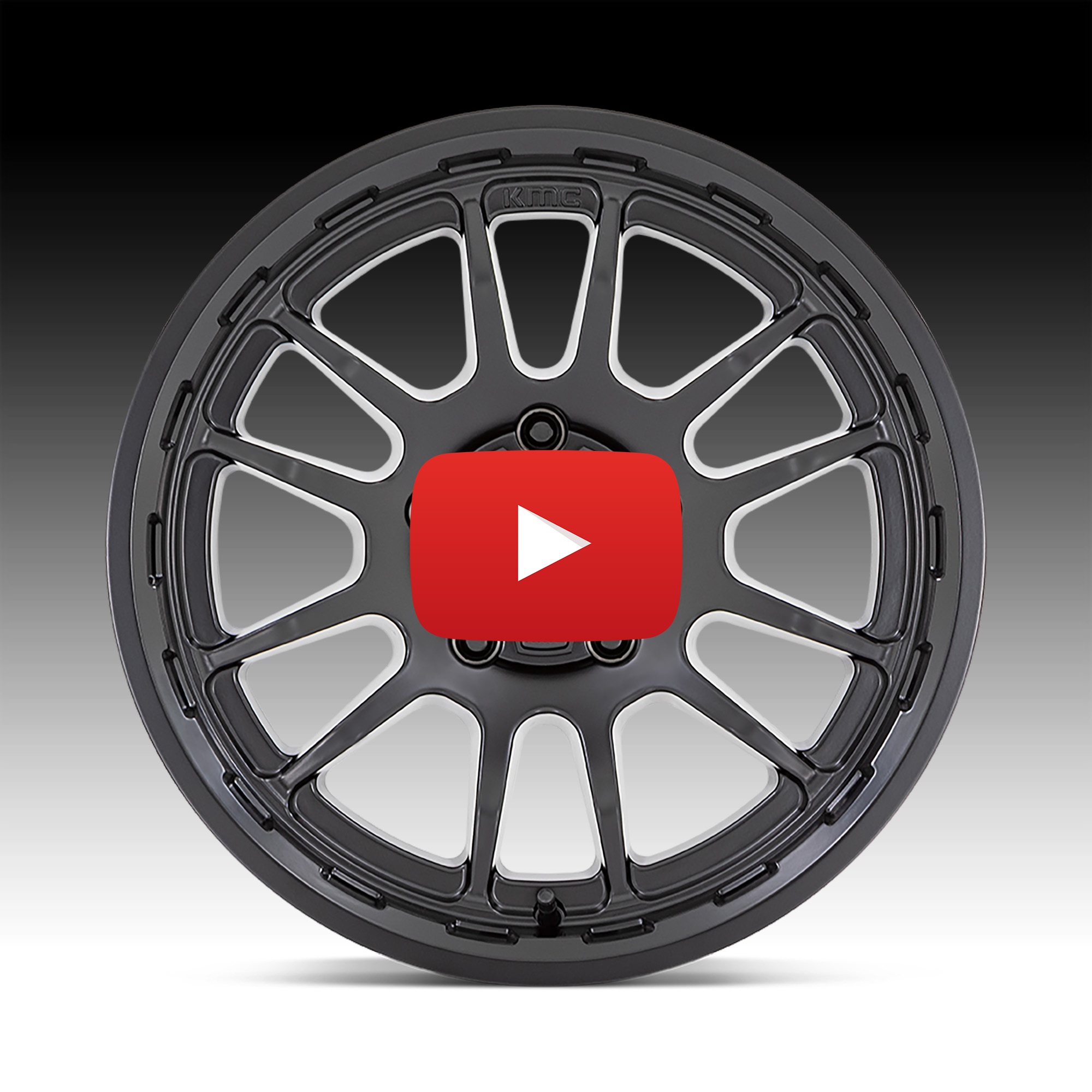 KMC KM727 Wrath Satin Black Custom Truck Wheels - KM727 / Wrath - KMC ...