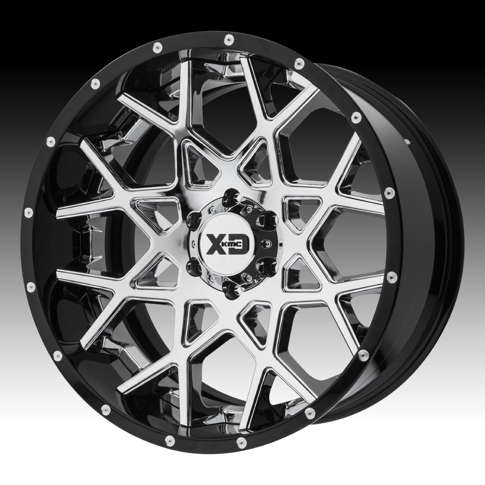 KMC XD Series XD203 Chopstix Chrome / Black Custom Wheels Rims - XD203 ...