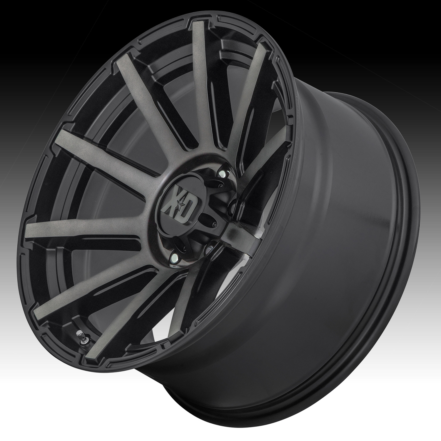 XD Series XD847 Outbreak Machined Black Grey Tint Custom Wheels Rims