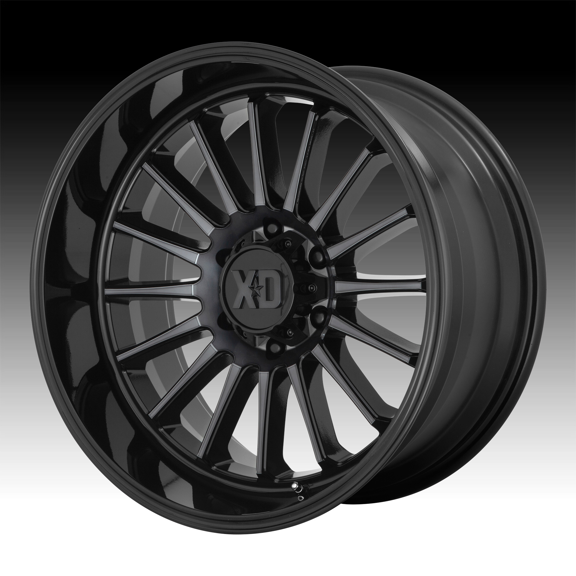 XD Series XD857 Whiplash Machined Black Grey Tint Custom Wheels 