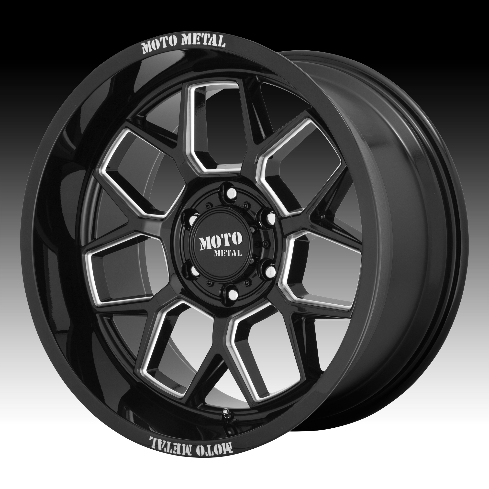 Moto Metal MO803 Banshee Gloss Black Milled Custom Wheels Rims - MO803 ...