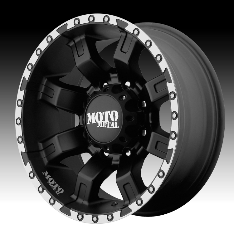 Moto Metal MO968 Satin Black Machined Edge Custom Wheels Rims - MO968 ...