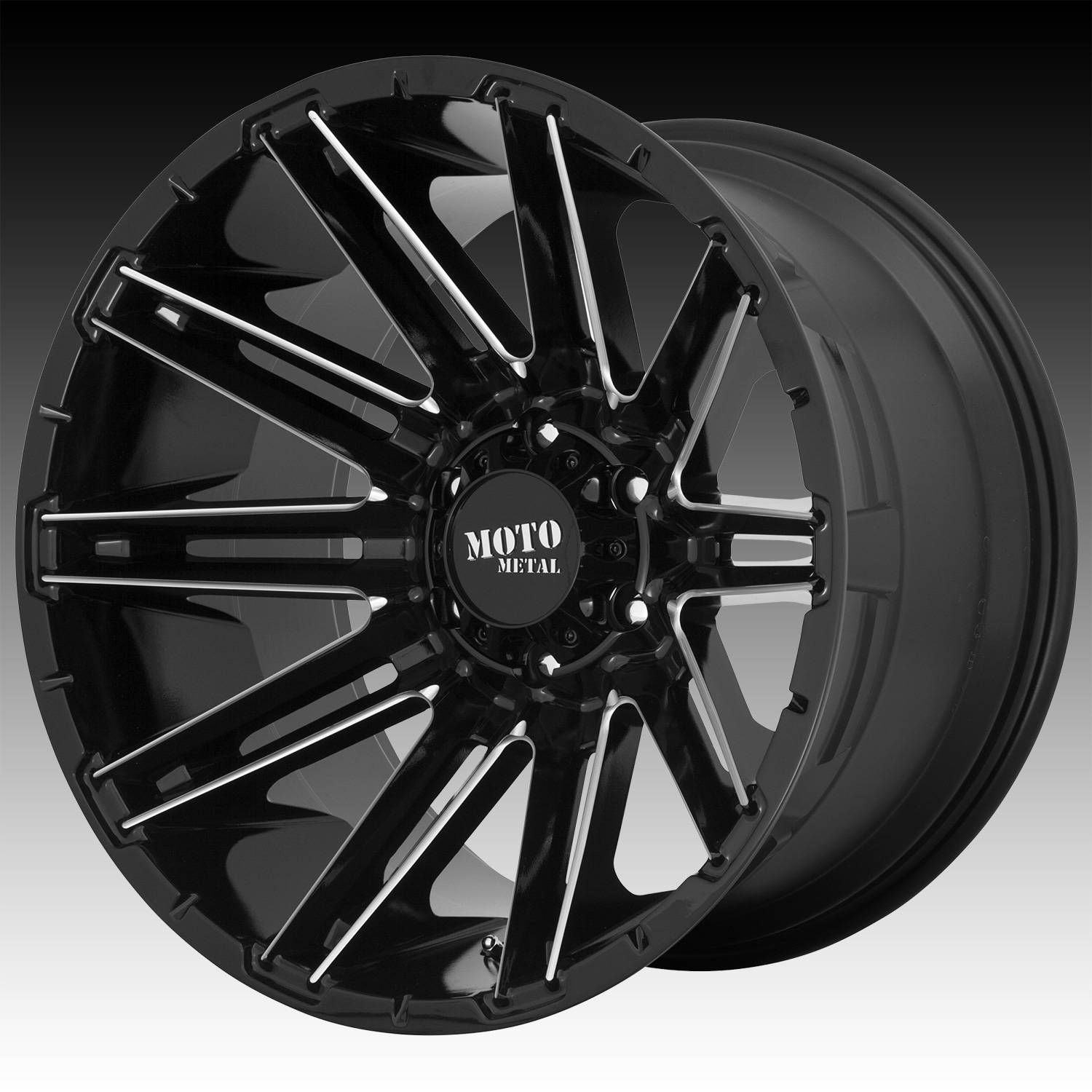 Moto Metal MO998 Kraken Gloss Black Milled Custom Wheels Rims