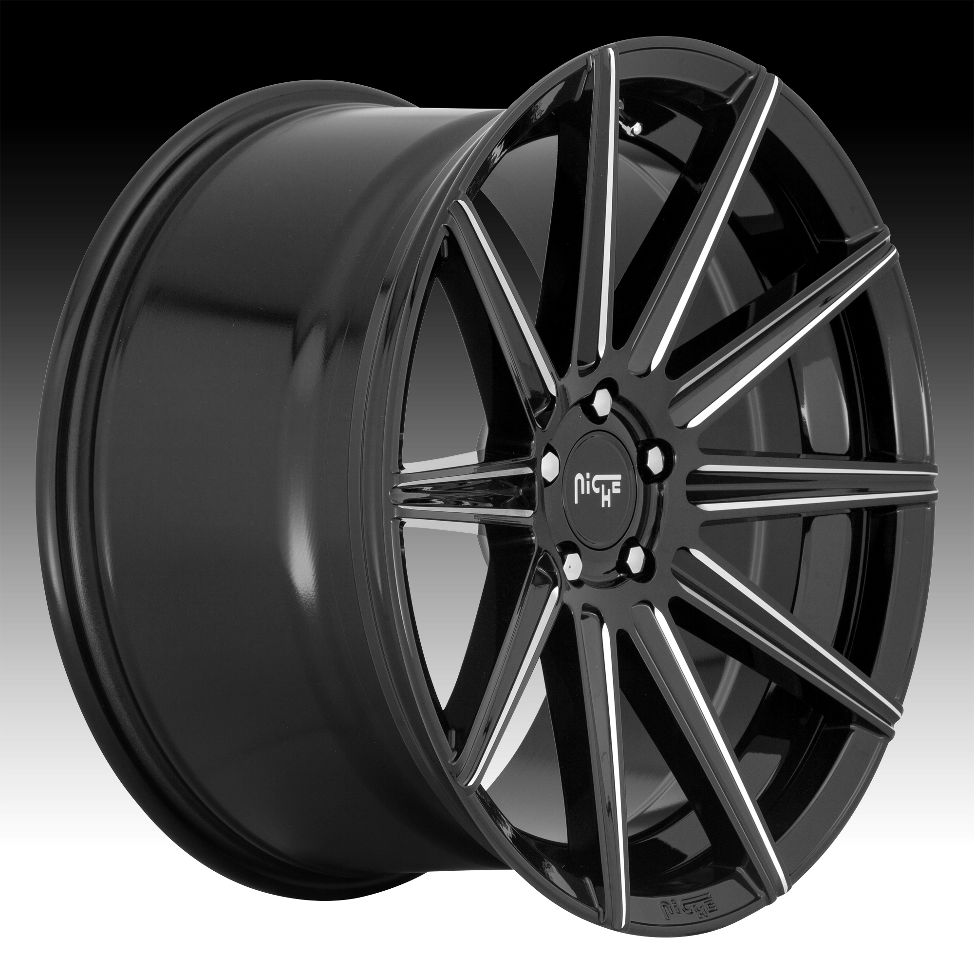 Niche Tifosi M243 Gloss Black Milled Custom Wheels Rims - M243 / Tifosi ...