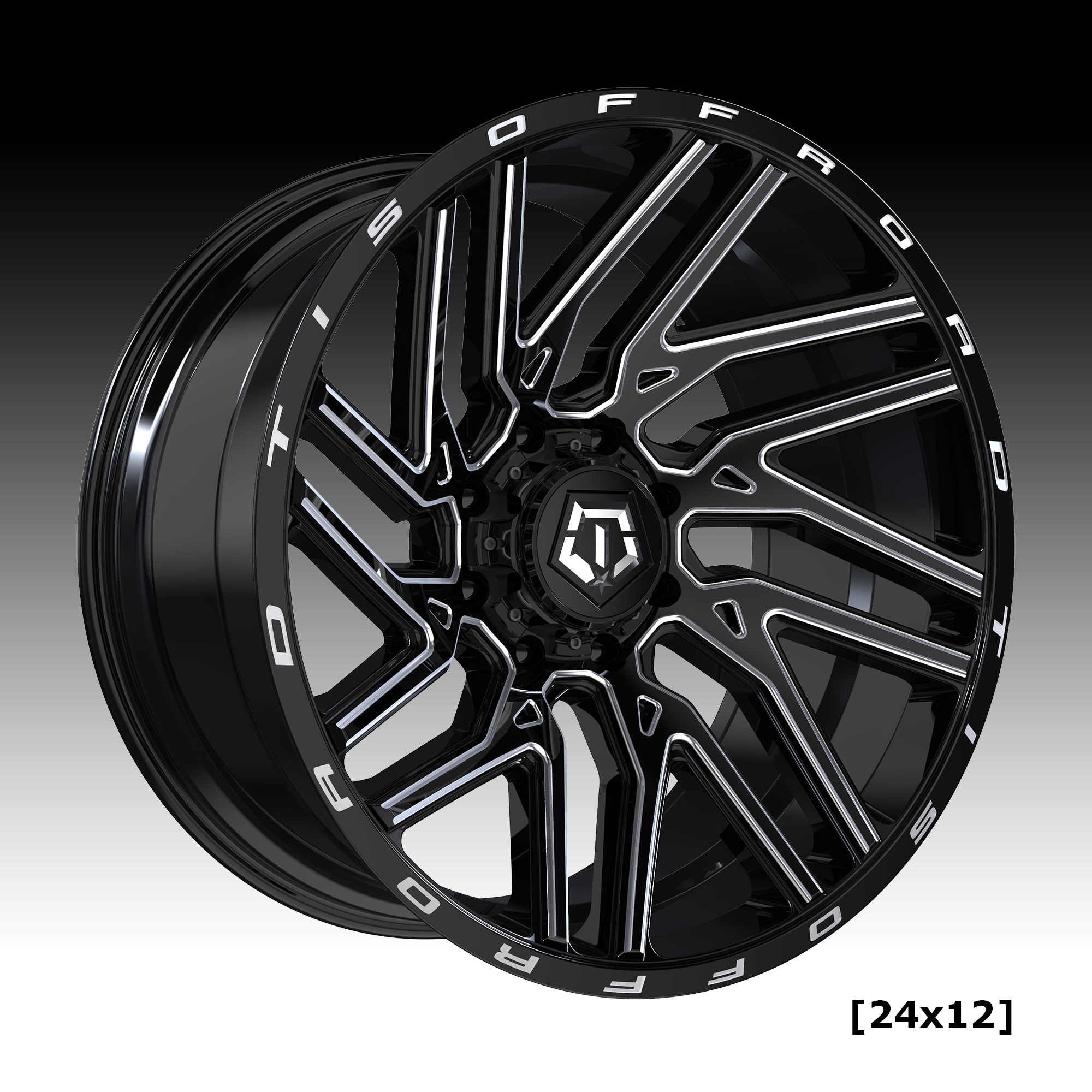 TIS Wheels 554BM Gloss Black Milled Custom Truck Wheels - 554BM - TIS ...