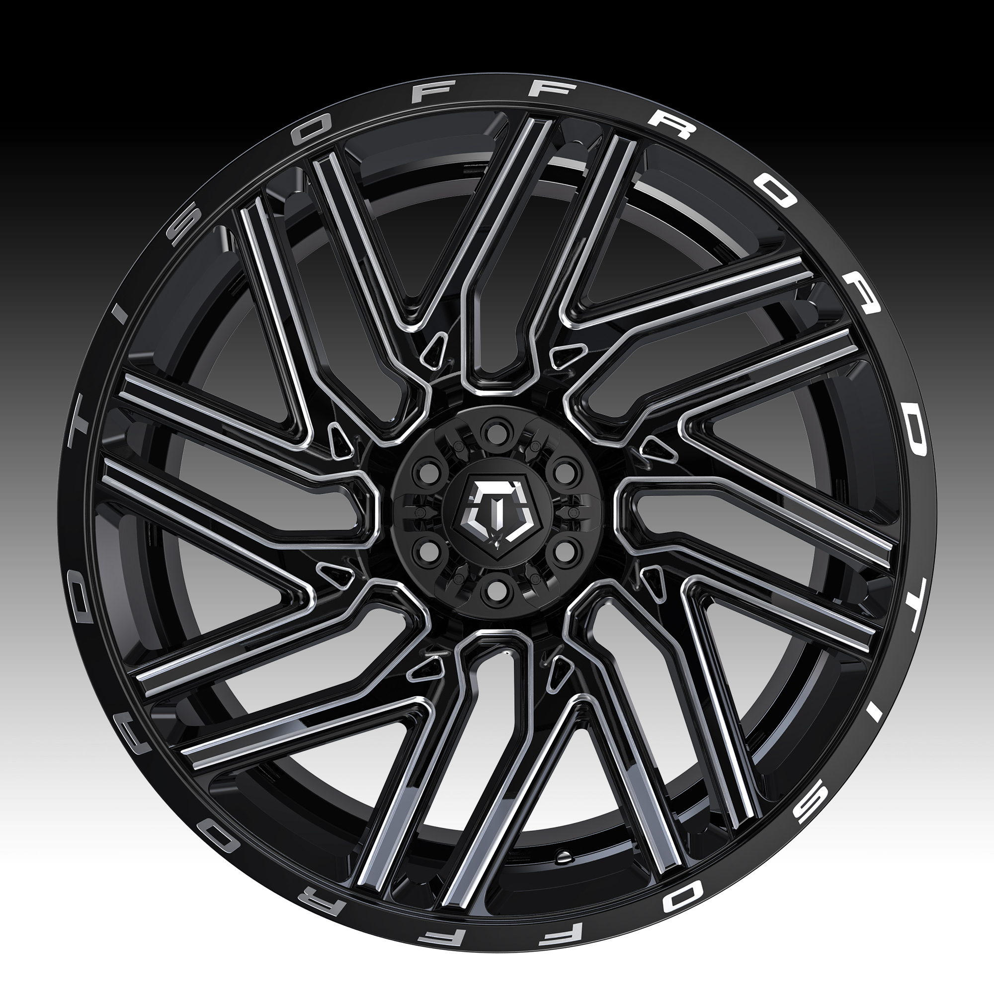 TIS Wheels 554BM Gloss Black Milled Custom Truck Wheels - 554BM - TIS ...