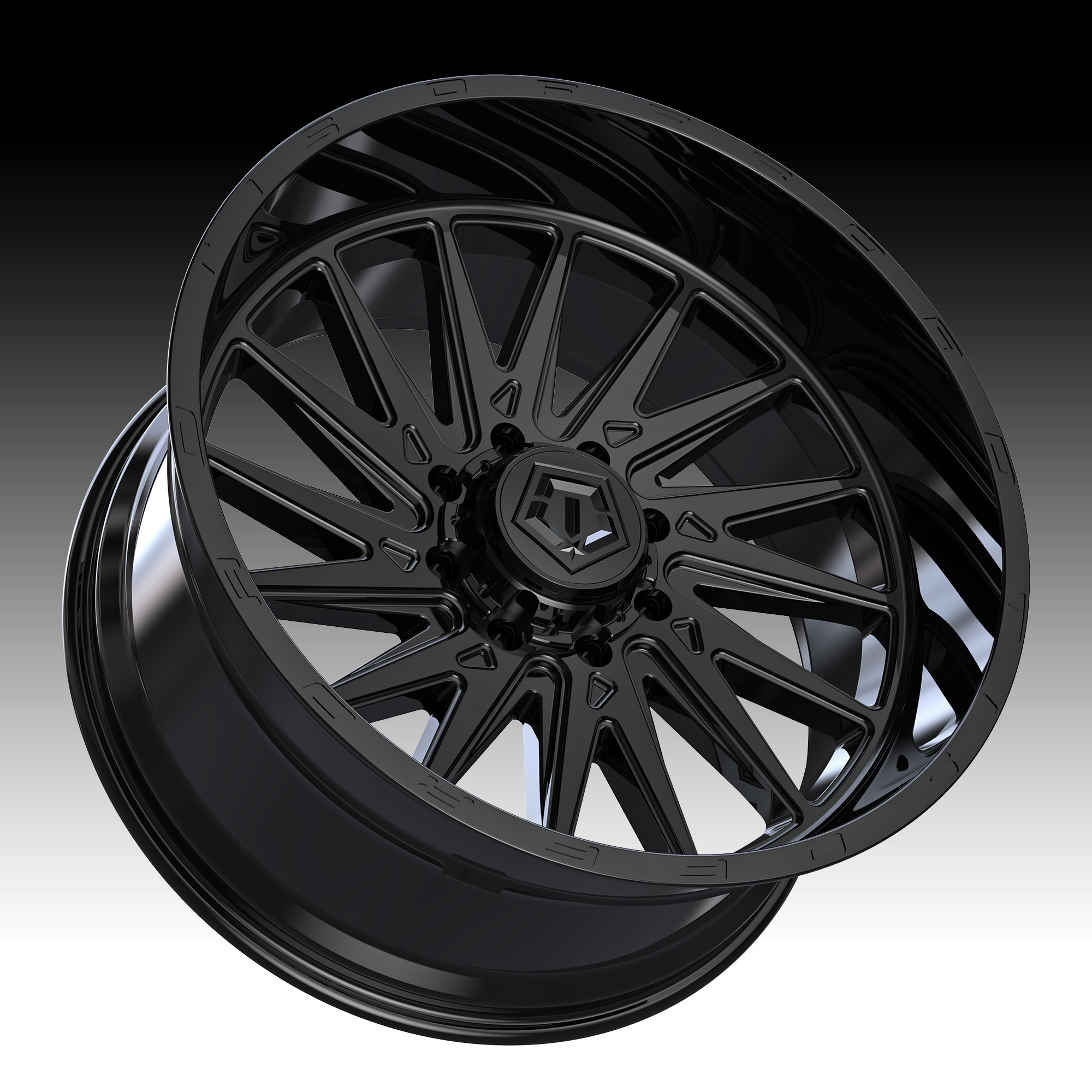 TIS Wheels 547B Gloss Black Custom Truck Wheels 547B TIS Custom