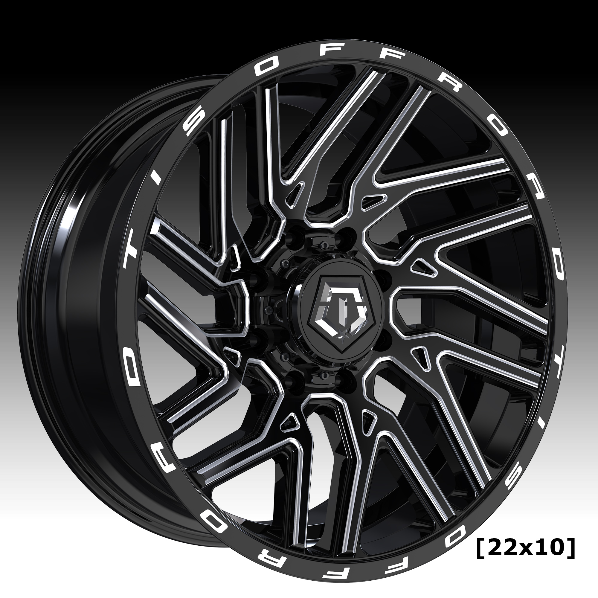 TIS Wheels 554BM Gloss Black Milled Custom Truck Wheels - 554BM - TIS ...