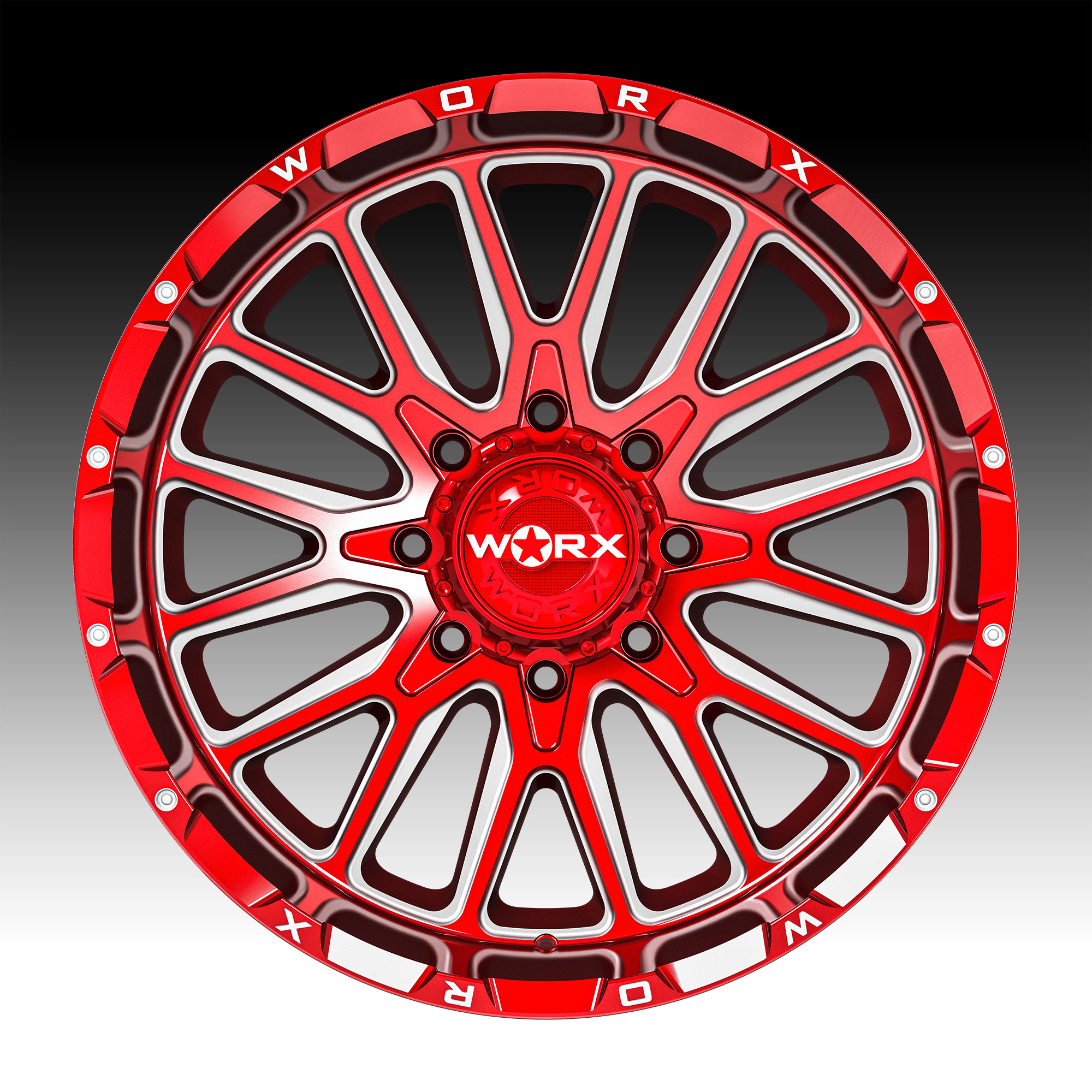 Worx Offroad 818RM Red Milled Custom Truck Wheels 818RM Worx