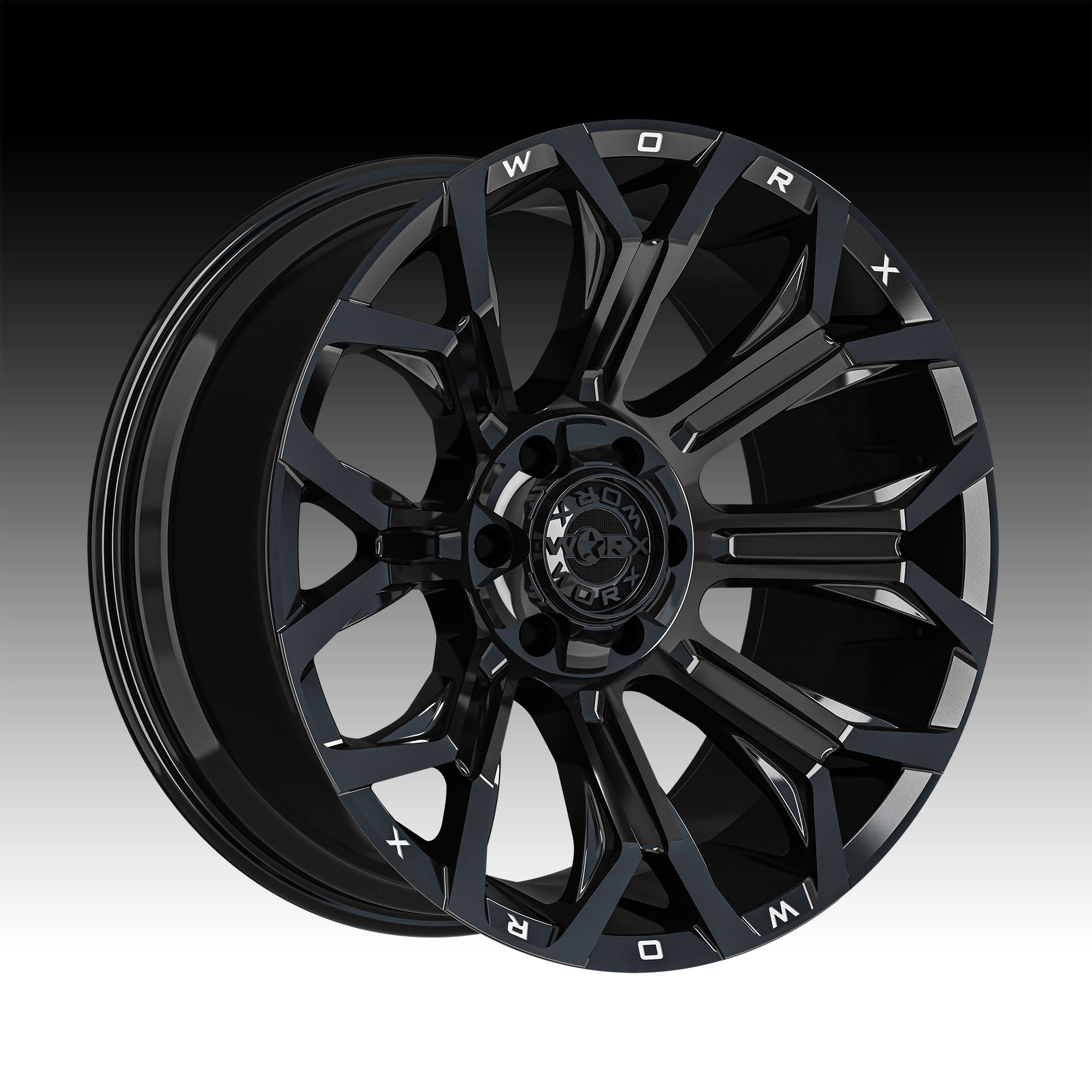 Worx Offroad 821B Gloss Black Custom Truck Wheels 821B Worx