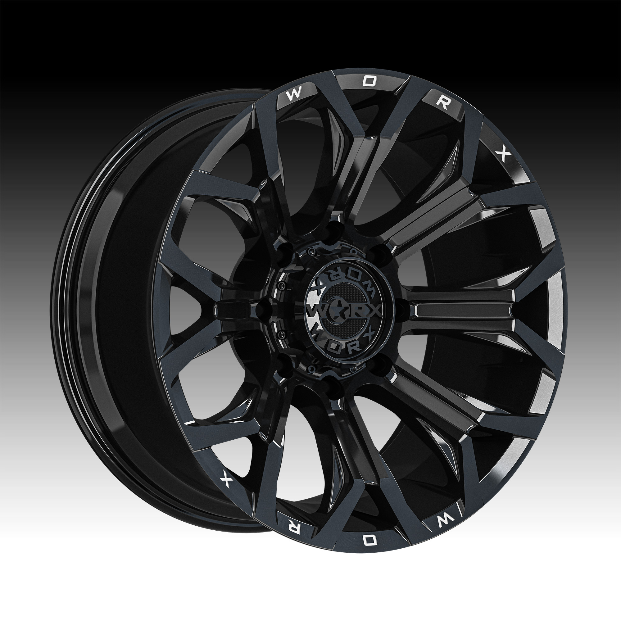 Worx Offroad 821B Gloss Black Custom Truck Wheels 821B Worx