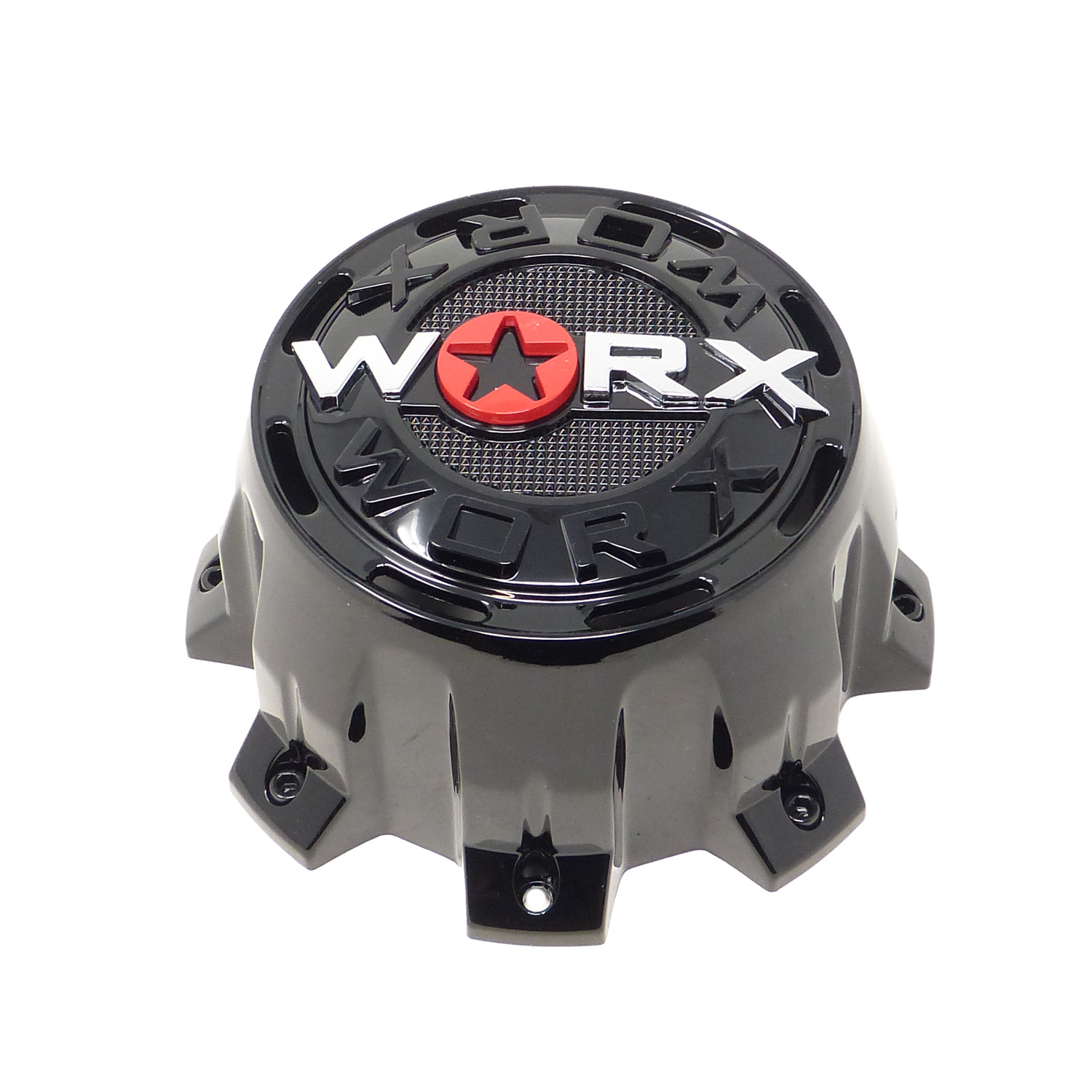 WRX 8899RB Worx 8 Lug Gloss Black Dually Rear Center Cap WRX