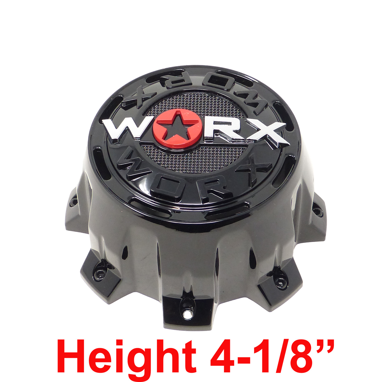 WRX 8899RB Worx 8 Lug Gloss Black Dually Rear Center Cap WRX