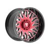 Fittipaldi Off Road FA07 Machied Red Black Custom Truck Wheels 4