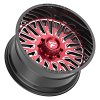 Fittipaldi Off Road FA07 Machied Red Black Custom Truck Wheels 2