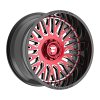 Fittipaldi Off Road FA07 Machied Red Black Custom Truck Wheels 6