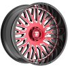 Fittipaldi Off Road FA07 Machied Red Black Custom Truck Wheels 9