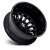 Fuel D868 Arc Dually Gloss Black Milled Custom Truck Wheels 6