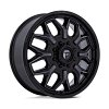 Fuel D875 Flux Dually Brushed Black Custom Truck Wheels 2