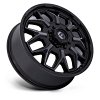 Fuel D875 Flux Dually Brushed Black Custom Truck Wheels 3