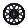 Fuel D875 Flux Dually Brushed Black Custom Truck Wheels 4