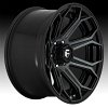 Fuel Siege D704 Brushed Black Dark Tint Custom Wheels Rims 2