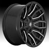 Fuel Rage D711 Gloss Black Milled Custom Wheels Rims 2