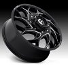 Fuel Runner Dually D741 Gloss Black Milled Custom Truck Dually Wheels Rims 2