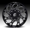 Fuel Runner Dually D741 Gloss Black Milled Custom Truck Dually Wheels Rims 3