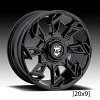 Gear Offroad 752B Slayer Gloss Black Custom Wheels Rims 5