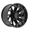 Gear Offroad 776B Flair Gloss Black Custom Truck Wheels 4