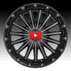 KMC KM102 Signal Machined Black Grey Tint Custom Truck Wheels 4